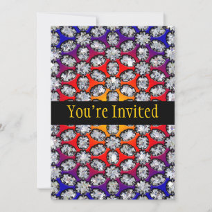 Rainbow & Diamond Beauty Invitation