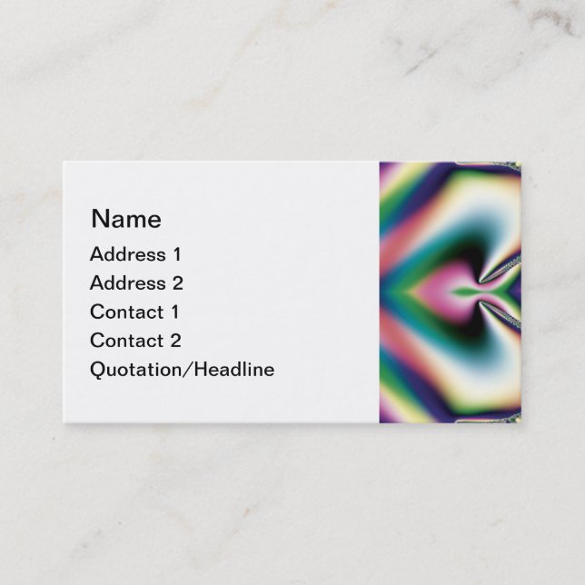 Rainbow Diamond Business Card (Front)