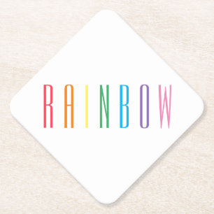 RAINBOW Diamond Paper Coasters