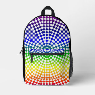 Rainbow Diamond Pattern All over print backpack