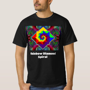 Rainbow Diamond Spiral (you may change the words) T-Shirt
