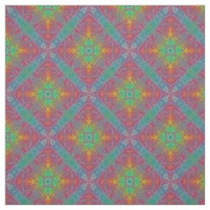 Rainbow Diamond Tie Dye Fabric
