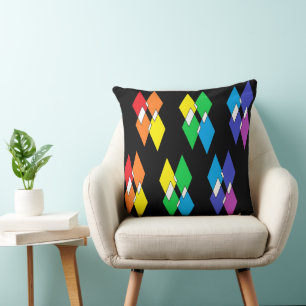 Rainbow Diamonds Cushion