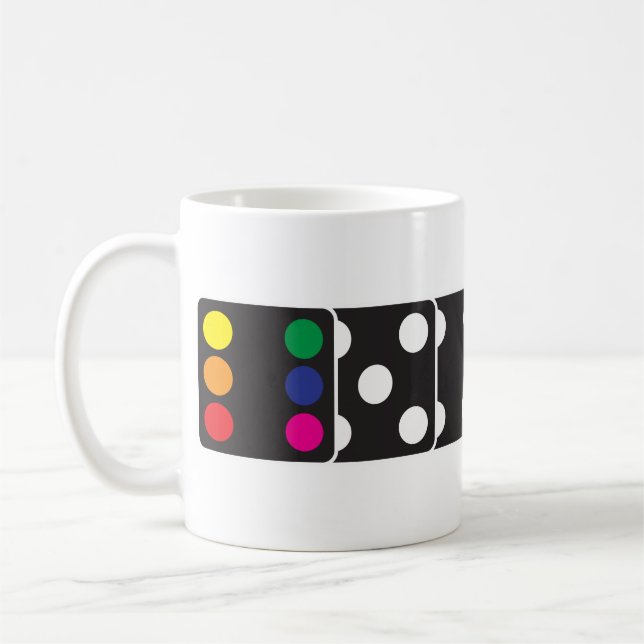Rainbow Dice Coffee Mug (Left)