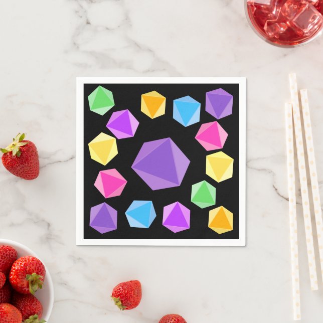 Rainbow Dice Napkin (Insitu)