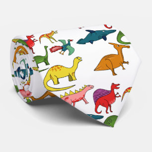 Rainbow Dinosaurs Tie