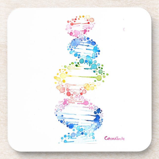 Rainbow DNA Coaster (Front)