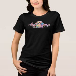 Rainbow Dog Mum Paw Tri-Blend Shirt