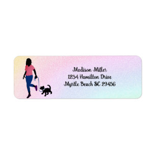 Rainbow Dog Walker/ Pet Sitter Return Label