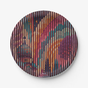 Rainbow Dome Striped Party Plate – Customisable