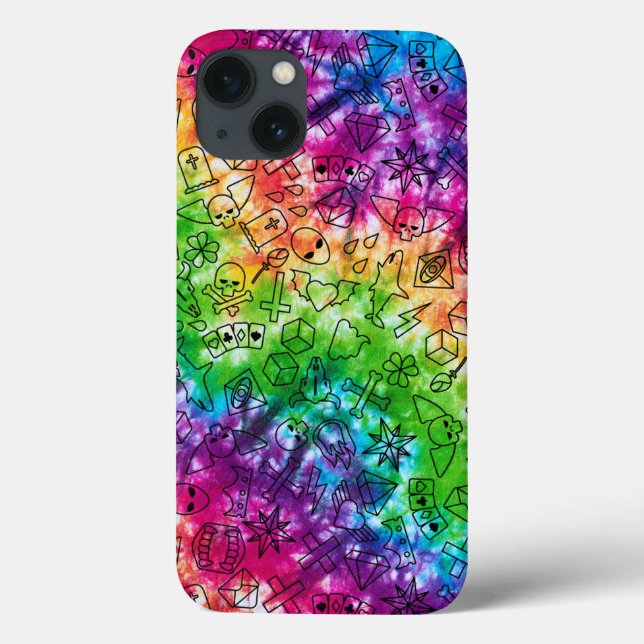 Rainbow Doodle Case-Mate iPhone Case (Back)