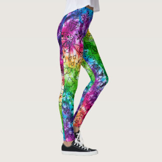Rainbow Doodle Leggings
