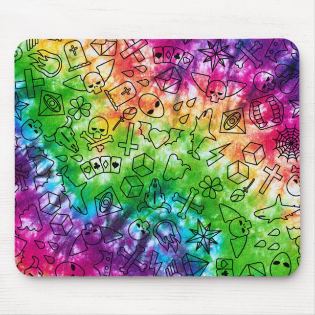 Rainbow Doodle Mouse Pad (Front)