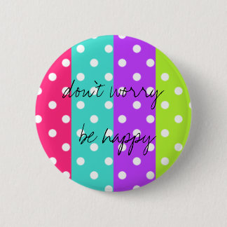 rainbow dot 6 cm round badge