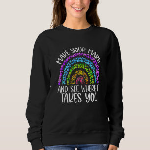 Rainbow Dot Day Make Your Mark See Where It Takes Sweatshirt