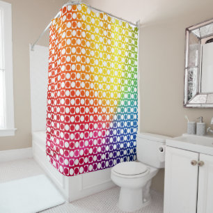 Rainbow Dot Shower Curtain