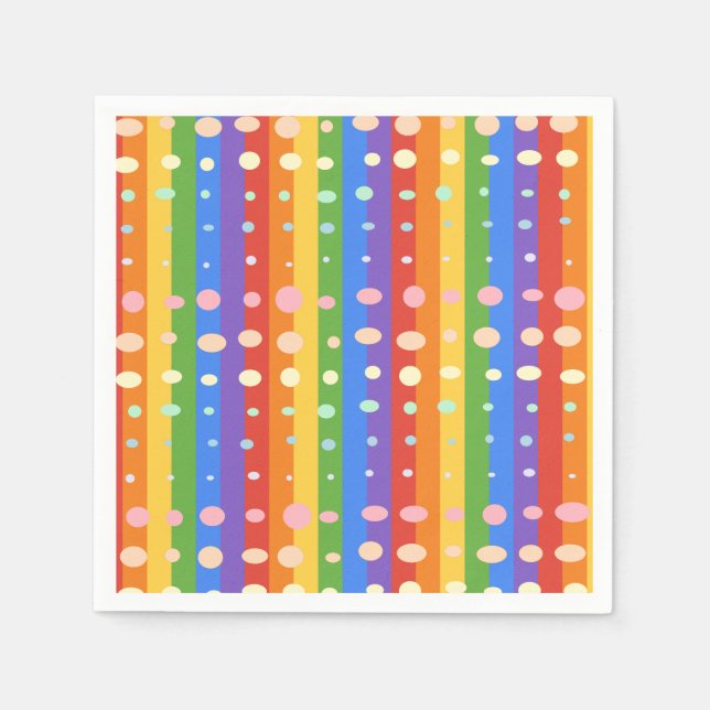 RAINBOW DOT SRIPES NAPKIN (Front)