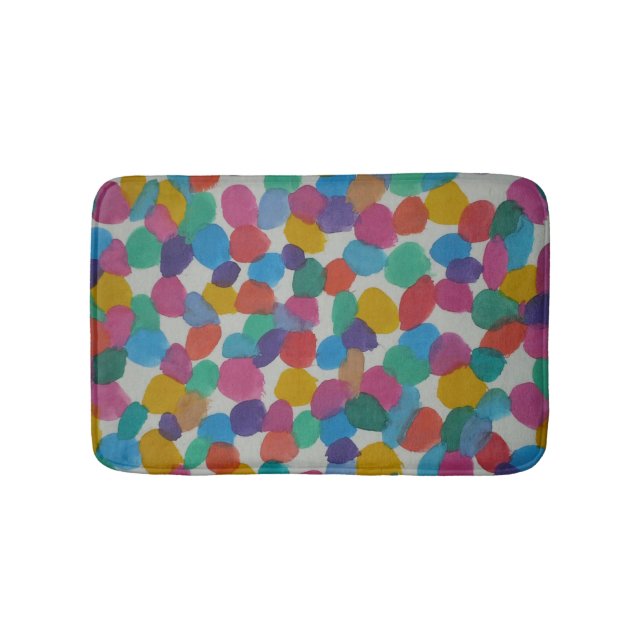 Rainbow Dots Bath Mat (Front)