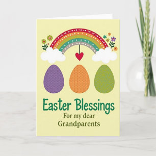 Rainbow Dots Easter Card