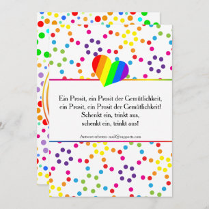 Rainbow Dots  Invitation