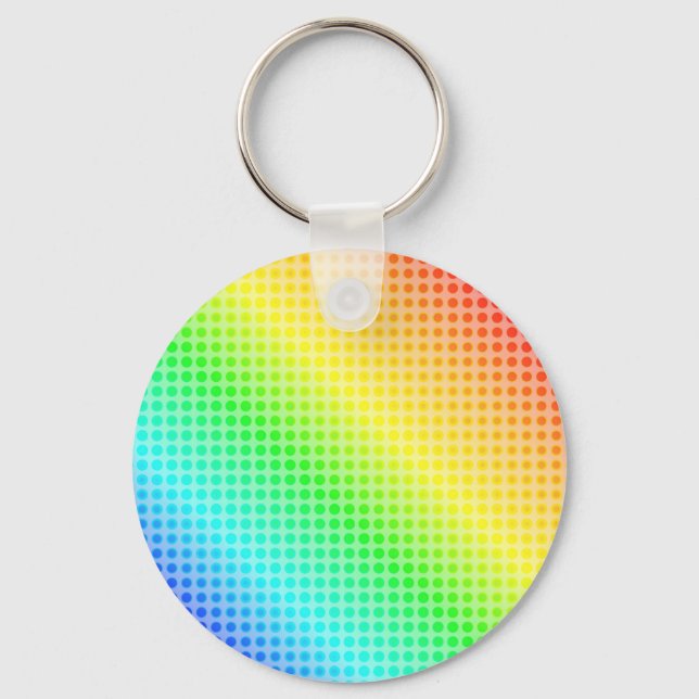 Rainbow Dots Key Ring (Front)