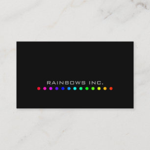 Rainbow Dots on Black Business Card