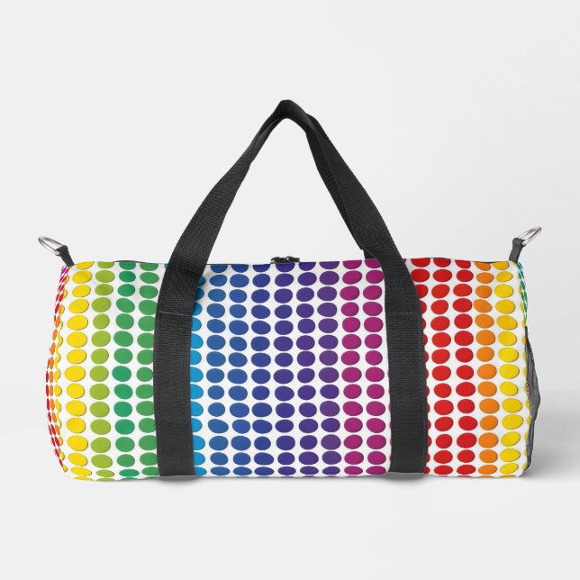 Rainbow Dots Pattern Duffle Bag (Front)