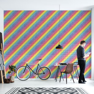 Rainbow Dots Pattern Wallpaper