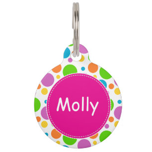 Rainbow Dots Pet Tag