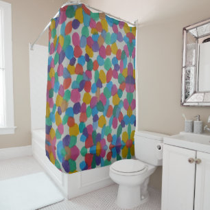 Rainbow Dots Shower Curtain