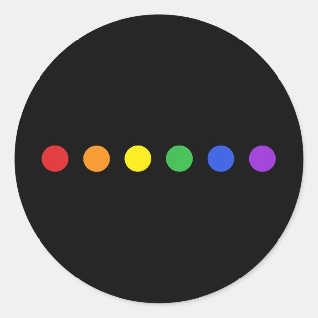 Rainbow Dots Subtle Pride Month Stuff Flag Classic Round Sticker (Front)