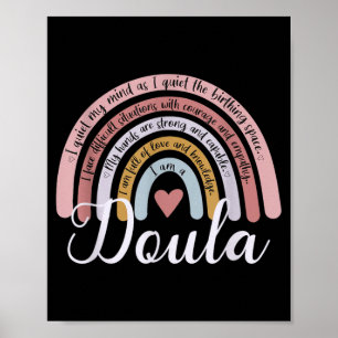 Rainbow Doula Home Birth Worker Midwife Birth Poster