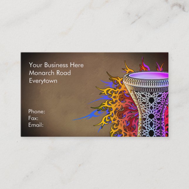 Rainbow Doumbek Business Cards (Front)