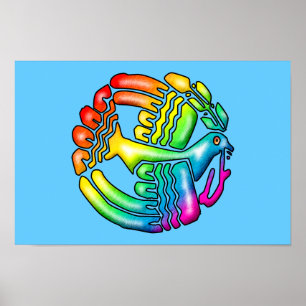 Rainbow Dove of Peace Poster