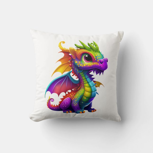 Rainbow Dragon Cushion (Front)