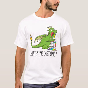 Rainbow Dragon Dinosaur Eating A Unicorn What? The T-Shirt