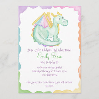 Rainbow Dragon Invitation