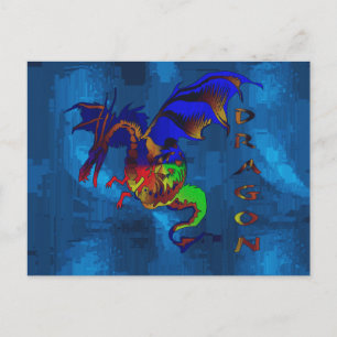 Rainbow Dragon Postcard