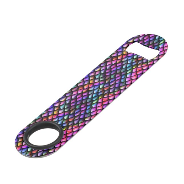 Rainbow Dragon Scales Bottle Opener (Front Angled)