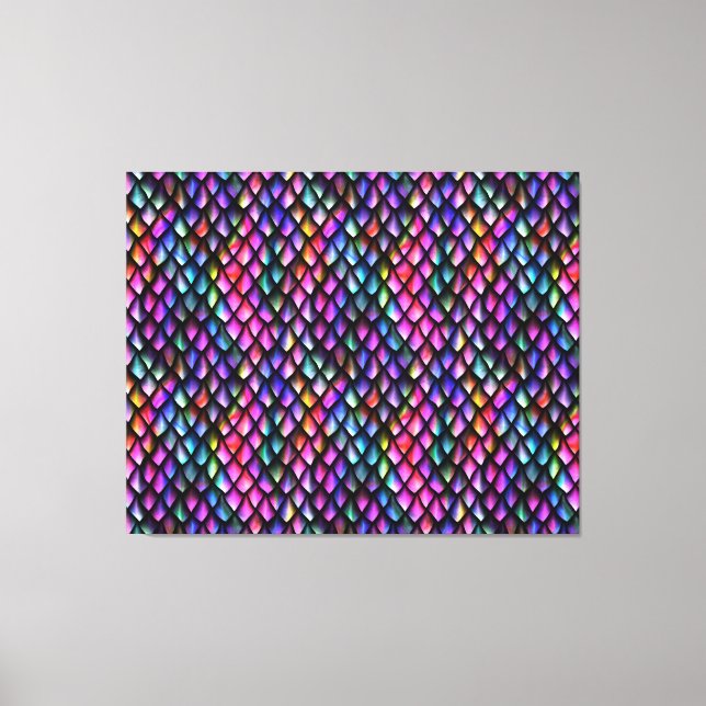 Rainbow Dragon Scales Canvas Print (Front)