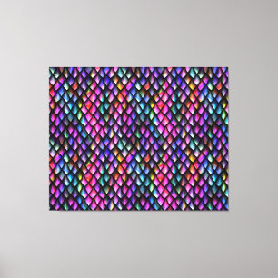 Rainbow Dragon Scales Canvas Print