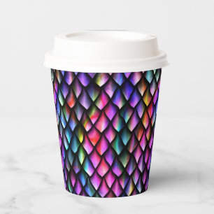 Rainbow Dragon Scales Paper Cups