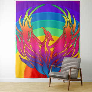 Rainbow Dragon Tapestry