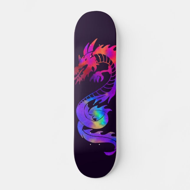 Rainbow Dragon Tattoo Skateboard (Front)