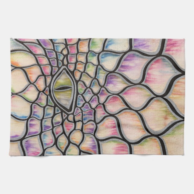 Rainbow Dragon Tea Towel (Horizontal)