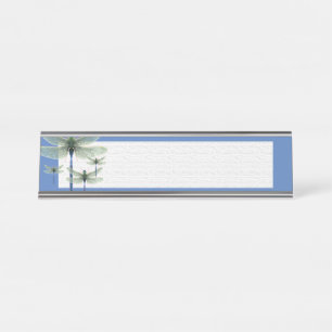 Rainbow Dragonfly Desk Name Plate