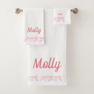 Rainbow Dragons Bath Towel Set Custom Set