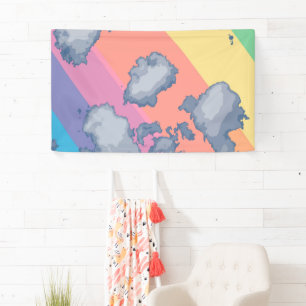 Rainbow drawn banner