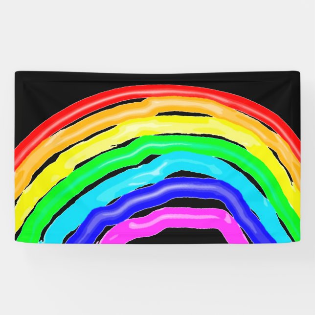 Rainbow drawn banner (Horizontal)