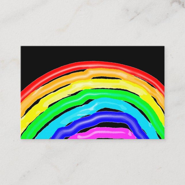 Rainbow drawn business card (Front)